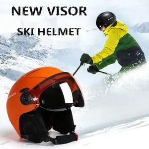MOON Skiing Helmet With Goggles PC+EPS High-Quality Ski Helm