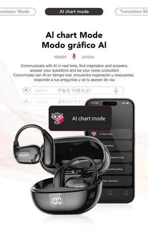 Erazer XT66 Intelligent Translator Earphone Wireless Headpho