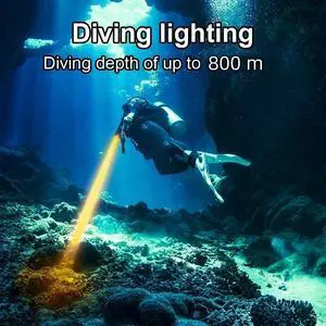 XHP160 LED High Power Diving Torch IPX8 Professional Diving XHP160 LED High Power Diving Torch IPX8 Professional Diving