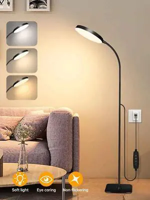 LED Floor Lamp Changeable Reading Lamp with Flexible Goosene
