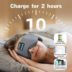 Bluetooth Sleep Mask Cotton Eye Shade ver Wireless Headset w