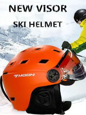 MOON Goggles Skiing Helmet Integrally-Molded PC+EPS High-Qua
