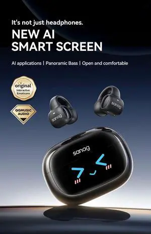 Sanag S3 Pro AI Smart Screen Bluetooth Earphone 360 ° Stere