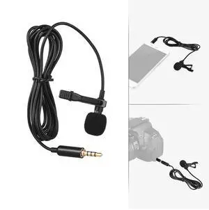 1.5m Mini Portable Lavalier Microphone Condenser Clip-on Lap