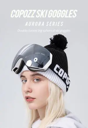 COPOZZ Ski Goggles Men Women UV400 Anti-fog Ski Eyewear Snow