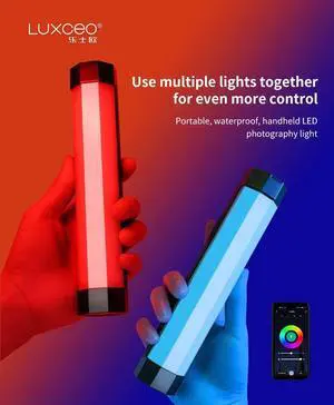 LUXCEO P200 LED Photography Light Handheld RGB Light Tube St