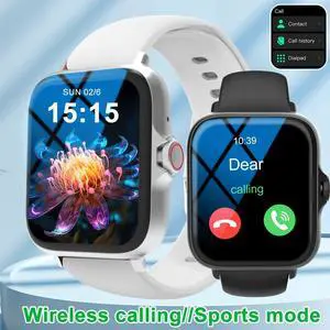 Smart watch with full touch screen, call, message reminder,