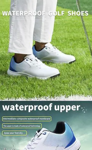 Professional Spikes Golf Shoes Men Leather Waterproof Golf S