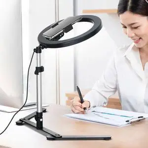 Desktop Overhead Tripod for Video Shooting with Led Ring Li