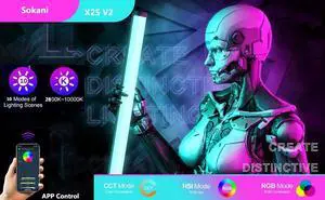 Sokani X25 RGB LED Video Light Handheld Tube Wand Stick CTT Sokani X25 RGB LED Video Light Handheld Tube Wand Stick CTT