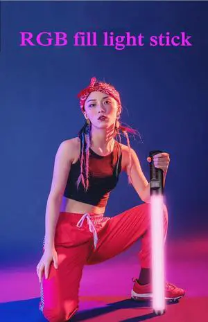 RGB Handheld LED Light Wand Colorful Photography Lighting St RGB Handheld LED Light Wand Colorful Photography Lighting St