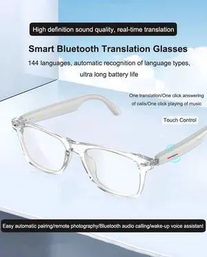 Smart AI Translation Glasses 100+ Languages Real-time Transl