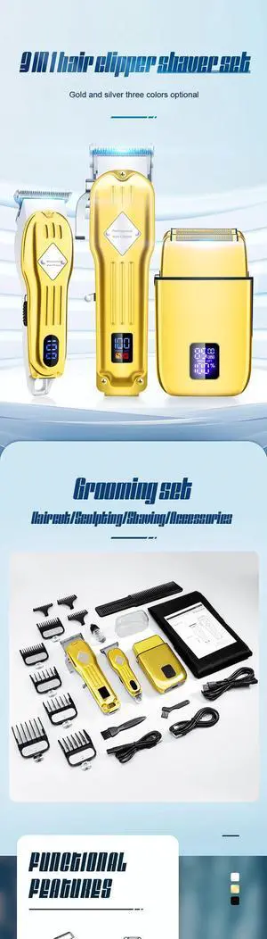 RESUXI 973 3 in 1 Professional Electric Hair Clipper and Sha