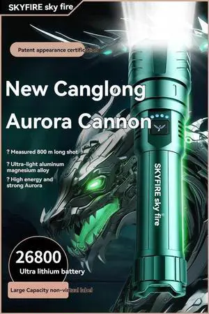 High Power LED Strong Light Flashlight Laser Camping Spotlig High Power LED Strong Light Flashlight Laser Camping Spotlig