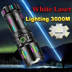 Newest High Power LED Flashlight White Laser Lamp Beads USB Newest High Power LED Flashlight White Laser Lamp Beads USB