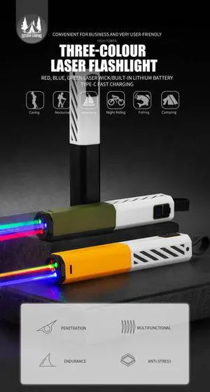 Minimally Designed Laser Flashlight, Lightweight And Portabl Minimally Designed Laser Flashlight, Lightweight And Portabl