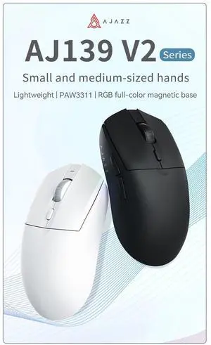 AJ139-V2-MC Tri-mode Wired/2.4GHz /BT Wireless Gaming Mouse