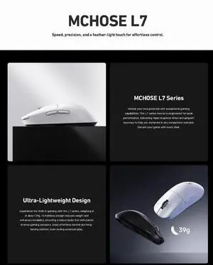 Official MCHOSE L7 Ultra Wireless Gaming Mouse PAW3950 E-Spo