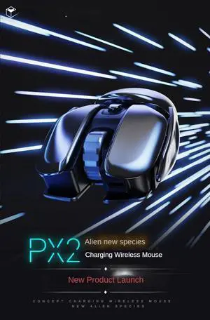 PX2 Metal 2.4G Rechargeable Wireless Mute 1600DPI Mouse 6 Bu