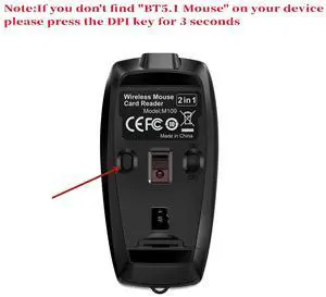 Portable Bluetooth 5.1 Wireless Mini Mouse Rechargeable TF C