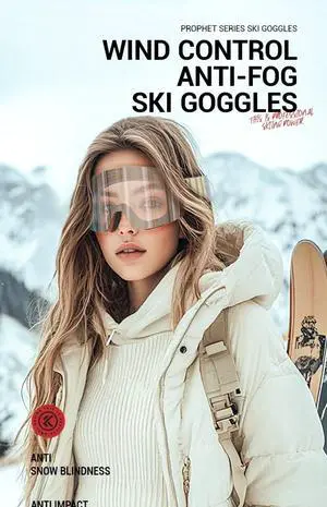 KAPVOE New Winter Photochromic Ski Goggles Double Magnet Ads