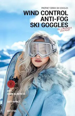 Kapvoe Photochromic Snow Goggles Ski Snowboard Anti-Fog Mask