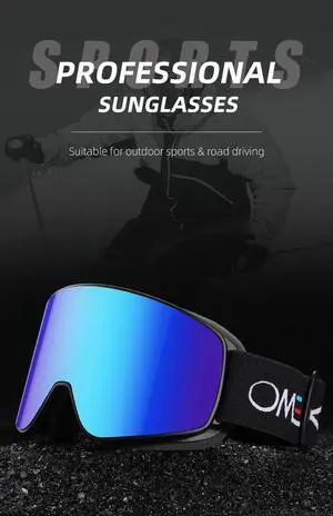 OMEKOL Brand New Double Layer Anti Fog Ski Goggles Snow Snow