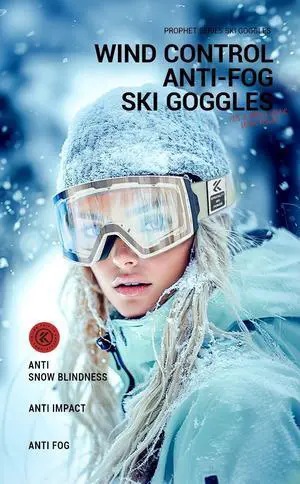 KAPVOE Outdoor Photochromic Ski Goggles Winter Snow Sports f