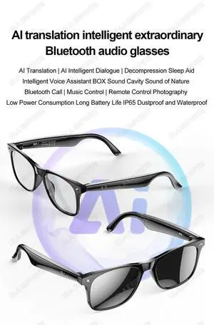 2025 Blue Light Polarized Smart Glasses Bluetooth Call AI Re