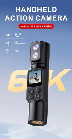Ourlife M103 6K Action Camera 5X Zoom 350° Rotatable Pocket