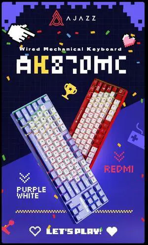 Ajazz AK870 MC Mechanical Gaming Keyboard 75% Hot-Swappable Ajazz AK870 MC Mechanical Gaming Keyboard 75% Hot-Swappable
