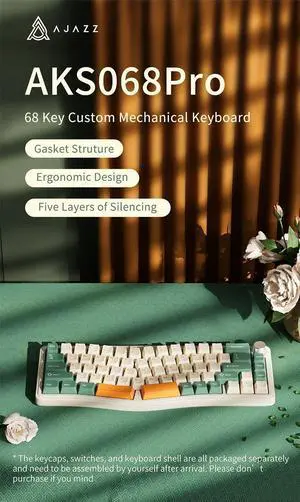 Ajazz AKS068 Pro 68 keys Gaming Mechanical Keyboard RGB Ergo Ajazz AKS068 Pro 68 keys Gaming Mechanical Keyboard RGB Ergo