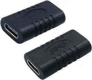 Type C USB Adapter, Gen 2 (10Gbps) 3A USB-C 3.1 Type C USB Female to Female Extension Adapter Supports Charging, Data, Audio, Video Adapter for Laptop, Phone,MacBook USB C HUB (2Pack-F/F)