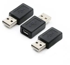 3 Pack USB 2.0 A Male to USB Micro Female Adapter Converter 3 Pack USB 2.0 A Male to USB Micro Female Adapter Converter