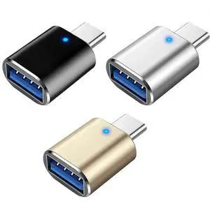 USB C to USB Adapter [3-Pack],USB C Male to USB Female Adapter Compatible with iPhone 15 Samsung S23 Ultra MacBook Pro 2023/ Air 2022 iPad Pro/Mini,Thunderbolt 4/3