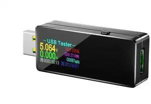 USB 3.0 Tester,IPS Color Display Digital Multimeter Voltmeter Current and Voltage Monitor, DC 5.1A/30V/150W Power Meter Tester, Test Speed of Chargers, Cables, Capacity of Power Banks-Black USB 3.0 Tester,IPS Color Display Digital Multimeter Voltmeter Current and Voltage Monitor, DC 5.1A/30V/150W Power Meter Tester, Test Speed of Chargers, Cables, Capacity of Power Banks-Black