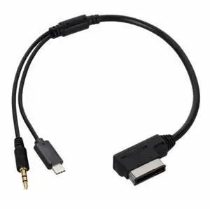Media In AMI MDI to Stereo 3.5mm Audio USB-C Aux Adapter Cable For Car VW AUDI 2014 A4 A6 Q5 Q7 Media In AMI MDI to Stereo 3.5mm Audio USB-C Aux Adapter Cable For Car VW AUDI 2014 A4 A6 Q5 Q7