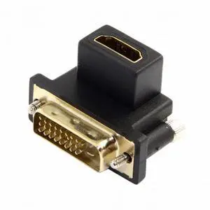 90 Degree Down Angled DVI Male to HDMI Female Adapter for Computer HDTV Graphics Card