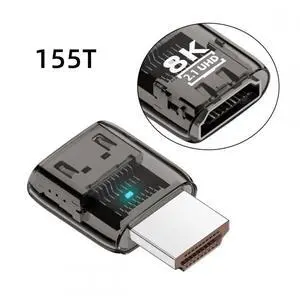 HDMI Male to HDMI 2.1 Female UHD Extension Adapter Extender Transparent with Smart LED Light Support 8K 60hz HDTV HDMI Male to HDMI 2.1 Female UHD Extension Adapter Extender Transparent with Smart LED Light Support 8K 60hz HDTV