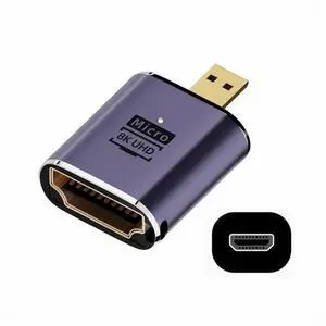 Micro HDMI Male to HDMI 2.1 Female UHD Extension Gold Converter Adapter Support 8K 60hz HDTV Micro HDMI Male to HDMI 2.1 Female UHD Extension Gold Converter Adapter Support 8K 60hz HDTV