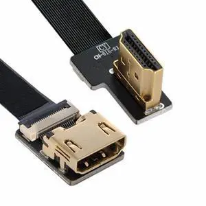CYFPV Right Angled 90 Degree HDMI Male to Female FPC Flat Cable for HDTV Multicopter Aerial Photography CYFPV Right Angled 90 Degree HDMI Male to Female FPC Flat Cable for HDTV Multicopter Aerial Photography