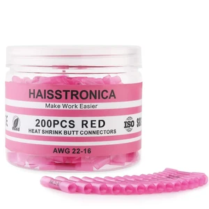 Haisstronica 200PCS 16-14 Awg Blue Heat Shrink Butt Connectors-Tinned Red Copper 0.8mm-Marine Grade Insulated Crimp Wire Connectors-Waterproof Electrical Connectors-Butt Splice for Marine,Boat,Stereo Haisstronica 200PCS 16-14 Awg Blue Heat Shrink Butt Connectors-Tinned Red Copper 0.8mm-Marine Grade Insulated Crimp Wire Connectors-Waterproof Electrical Connectors-Butt Splice for Marine,Boat,Stereo