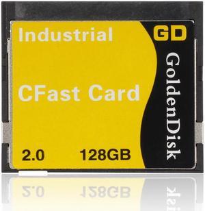Goldendisk Professional Cfast Cards 128GB 4K HD Camera Memory Card CF-SATA 2.0 High performance Factory Bulk prices SATA III 6Gbps Speed
