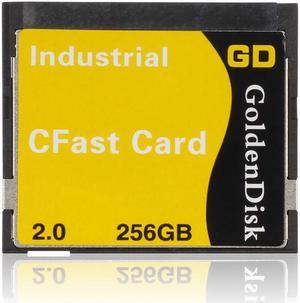 Goldendisk CFast 2.0 Memory Card 256GB for Ultra HD Camera 7+17PIN SATA III Solid State Drive 6Gbps