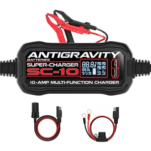 Antigravity SC-10 Smart Battery Charger 10A 6V/12V Lithium & Lead Acid Maintainer LCD Display Antigravity SC-10 Smart Battery Charger 10A 6V/12V Lithium & Lead Acid Maintainer LCD Display