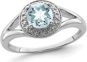 7/10 Carat (ctw) Aquamarine Ring in Sterling Silver