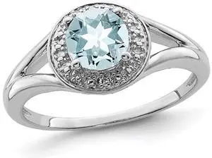 7/10 Carat (ctw) Aquamarine Ring in Sterling Silver