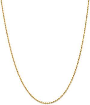 Rope Chain Necklace in 14K Yellow Gold 20 Inches (2.00 mm)