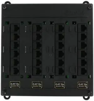 leviton 476tm524 twist and mount patch panel with 24 cat 5e ports