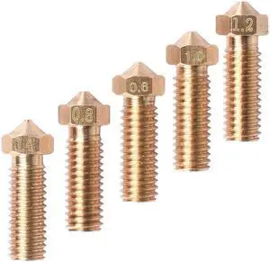 Volcano nozzle 3D printer All metal brass 3D Lengthen extruder nozzle 0.6/0.8/1.0/1.2mm For 1.75/3.0mm filament